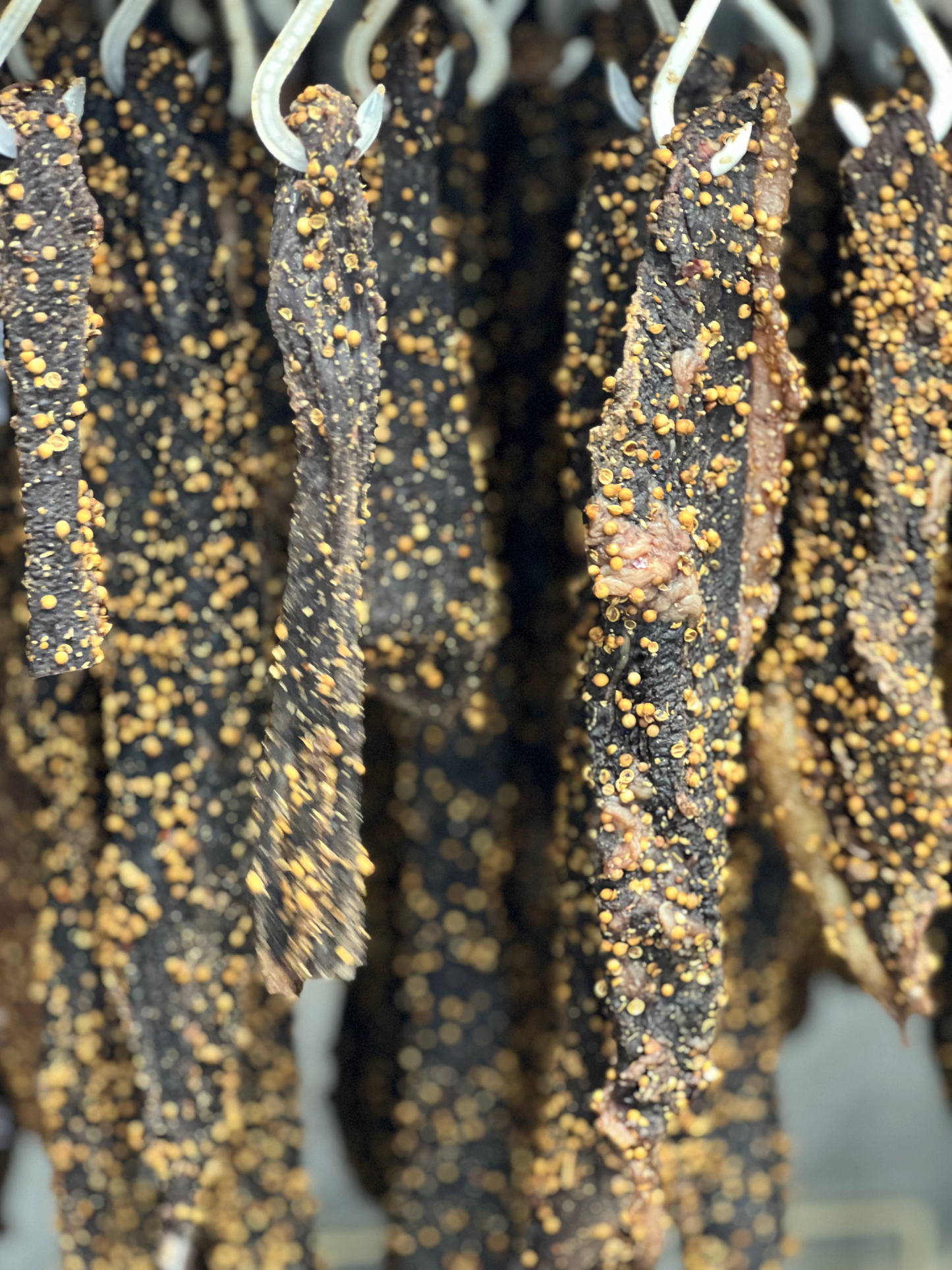 Seasoned and tender, unsliced Britannia Biltong sticks